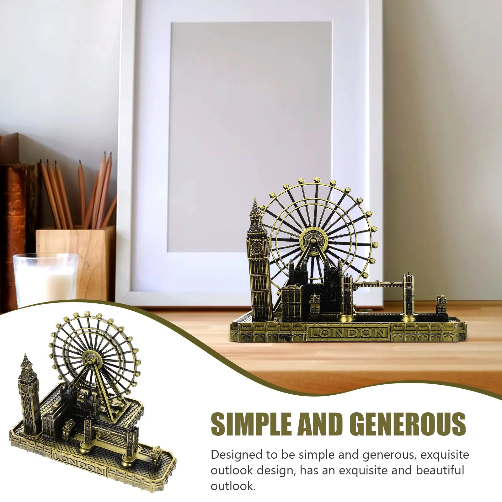 Лондонский мост настольный декор здания металлические украшения цифровые часы