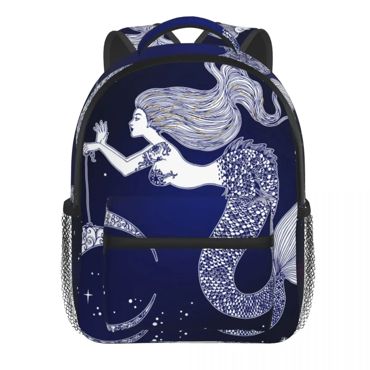 Beautiful Mermaid Moon Kids Backpack Toddler School Bag Kindergarten Mochila for Boys Girls 2-5 Years