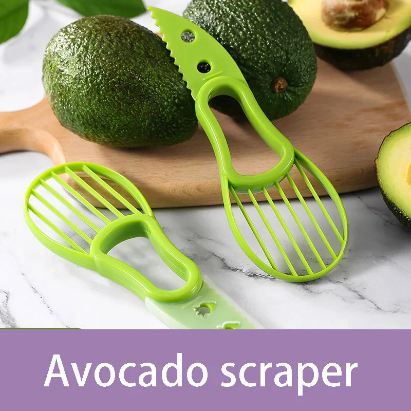 Купи 3 In 1 Avocado Slicer Shea Corer Butter Fruit Peeler Cutter Pulp Separator Plastic Knife Kitchen Vegetable Tools Kitchen Gadgets за 60 рублей в магазине AliExpress