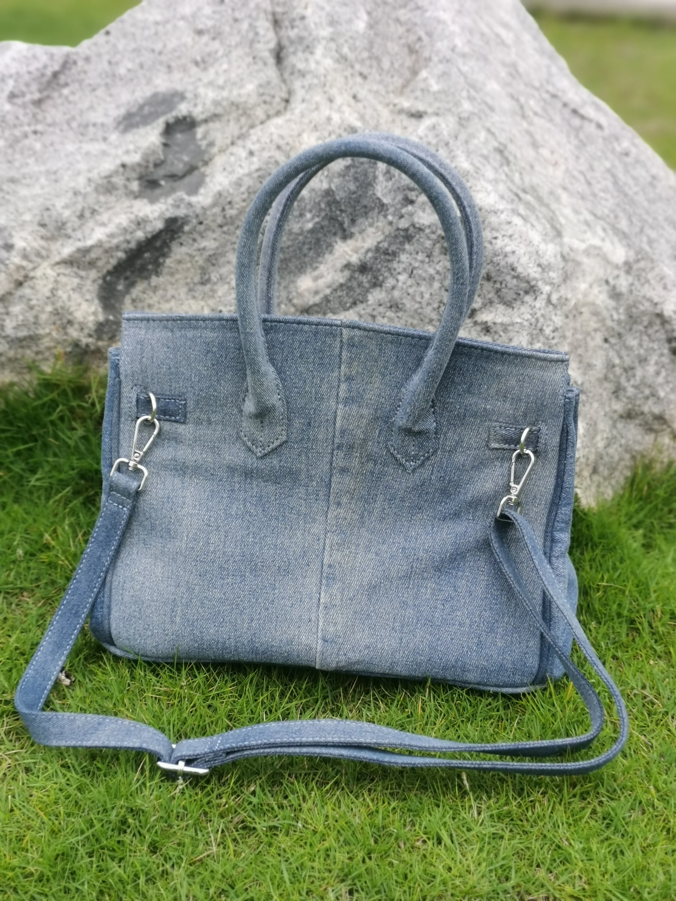 Женская сумка из джинсовой ткани в стиле пэчворк Роскошный кошелек для девушек