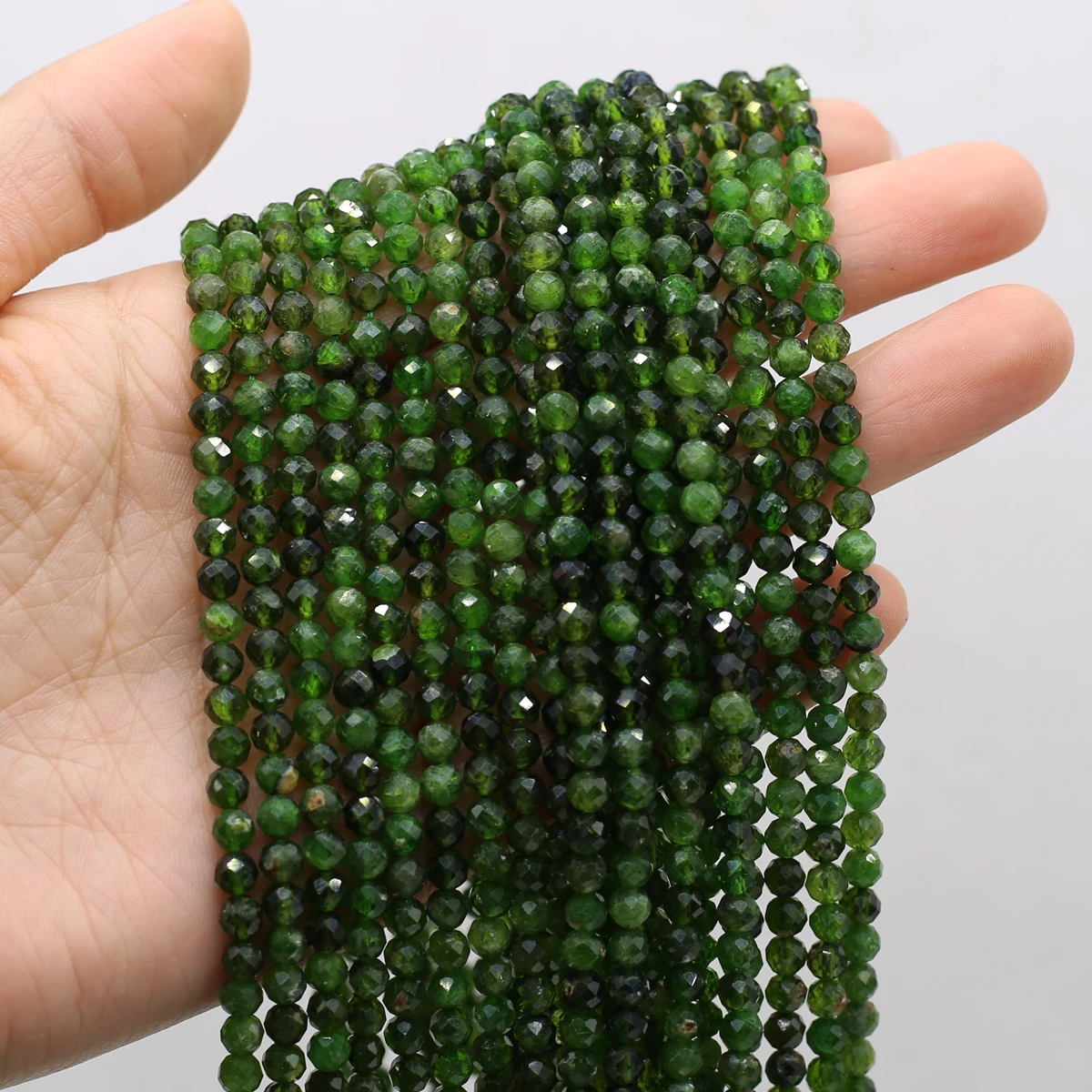 4mm Natural Stone Faceted Beads Small Round Spodumene Bead for Jewelry Making Diy Women Bracelet Necklace Crafts