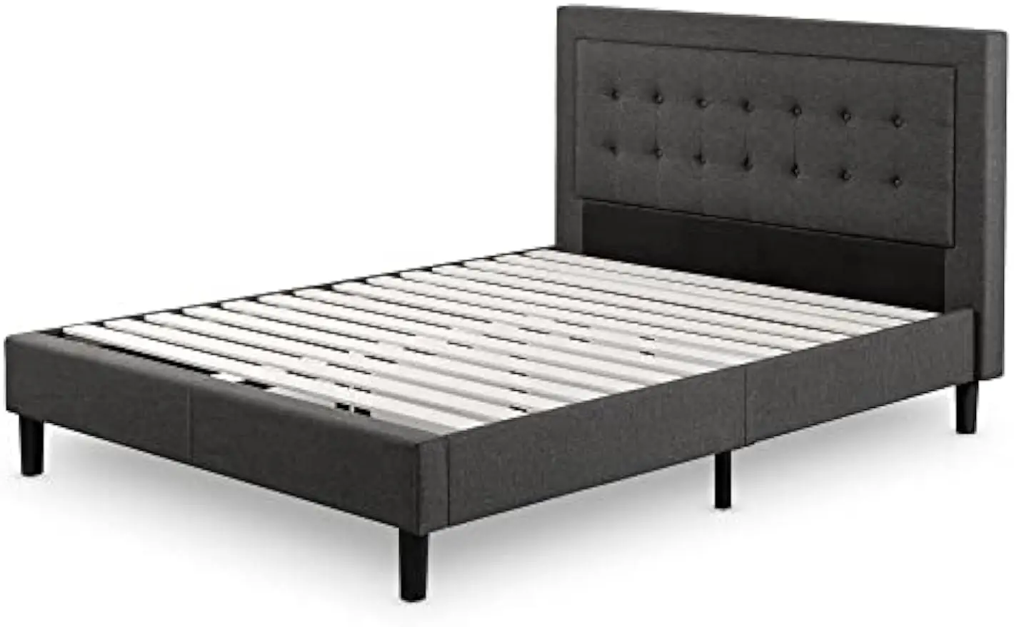 

Zinus Dachelle Upholstered Platform Bed Frame / Mattress Foundation / Wood Slat Support / No Box Spring Needed / Easy Assembly