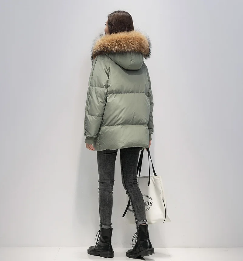 New Autumn Winter Warm Thick Outwears Classic Down Coats with Furry Collar Urban Women Fashion Casual Commute Short Cotton Coats
