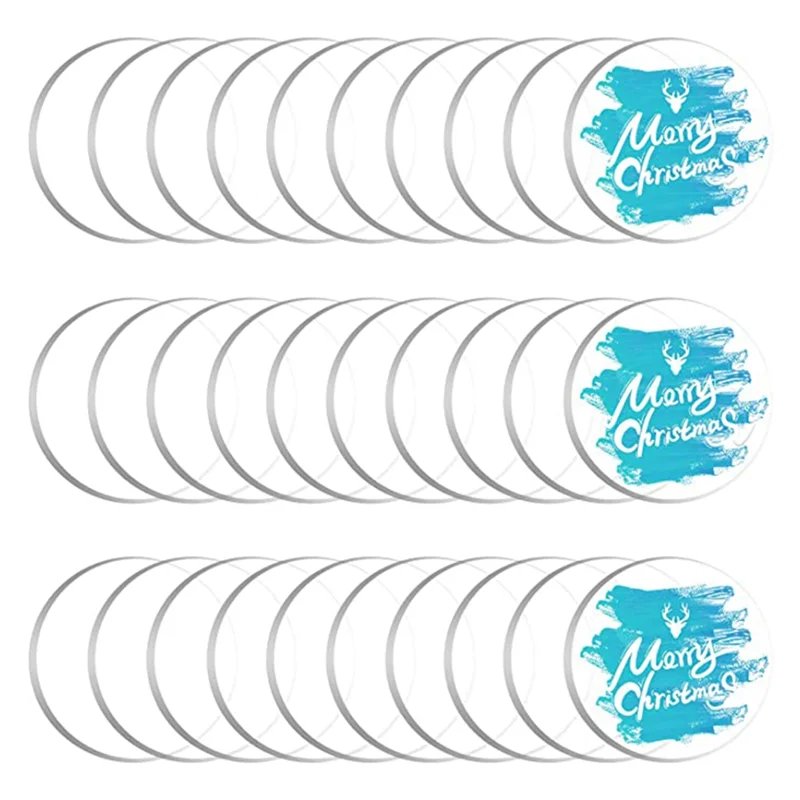 

30Pc 4Inch Round Acrylic Blanks 0.08In 1/12 Inch Thick Acrylic Ornament Blank Circle Acrylic Blank for Milestone Marker