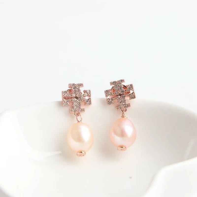 Изысканные европейские и американские модные серьги с натуральным пресноводным