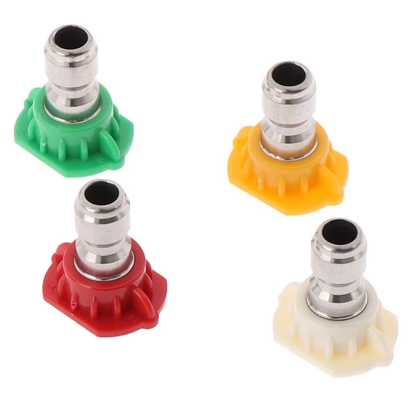 

1Pc 1/4" Stainless Steel 4000 Psi Quick Connect High Pressure Spray Tip 0 15 25 40 65 Degree Nozzle 4.0 Orifice Size