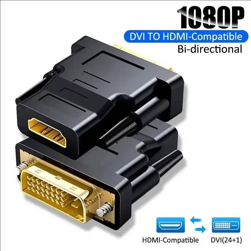 Двунаправленный адаптер DVI-HDMI DVI D 24+1 кабельный разъем папа-мама HDMI конвертер для