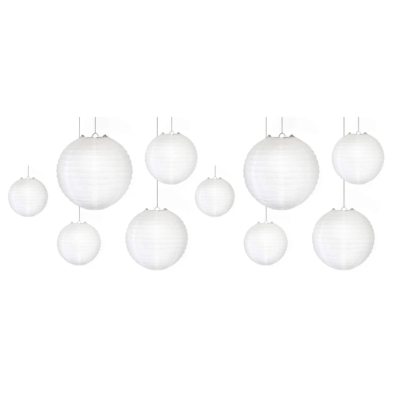 

10x фонарики из белой бумаги Традиционный китайский дом, вечерние ринка и Свадебный декор