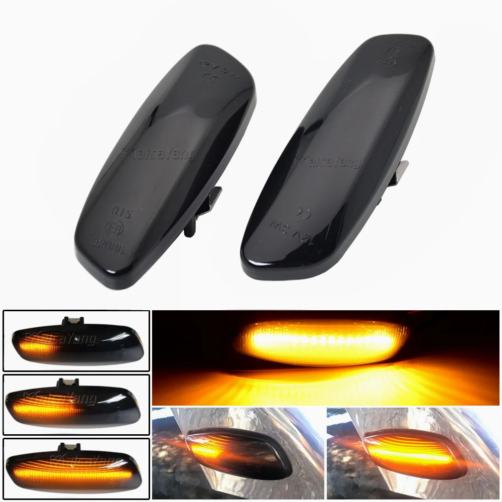 Динамический светодиодный мигающий боковой габаритный фонарь Светодиодная лента указателя поворота для Citroen C3 C4 C5 DS3 DS4 для Peugeot 207 308 3008 5008 RCZ