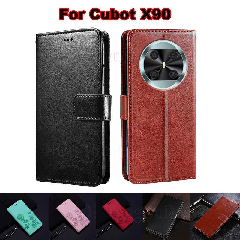 Винтажные кожаные чехлы для телефона Cubot X90 чехол-кошелек чехол X 90 на Etui CubotX90 6 67