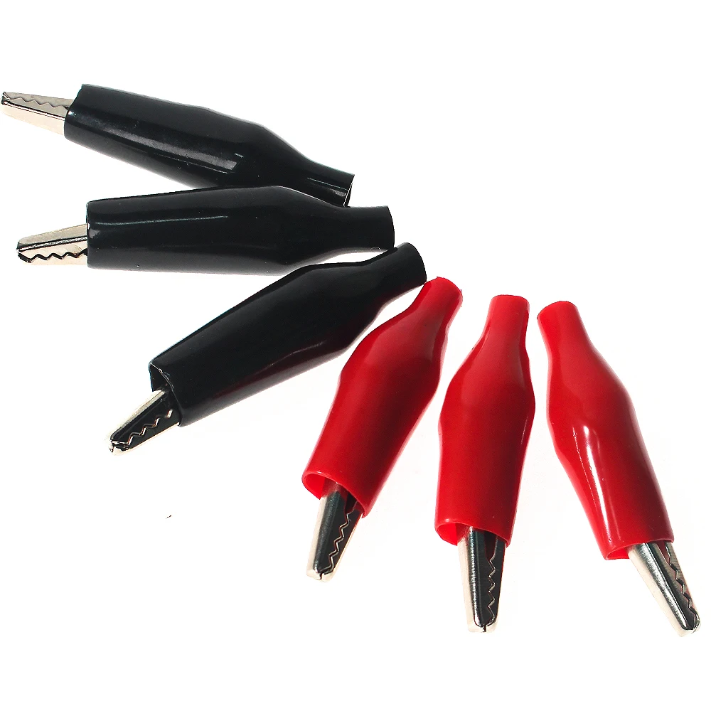 15 шт. изоляционный металлический зажим типа крокодил Электрический тестер 24*28 мм 28*35 мм 35*45 мм 5A крокодиловый зажим маленький средний и большой 5 шт. каждый