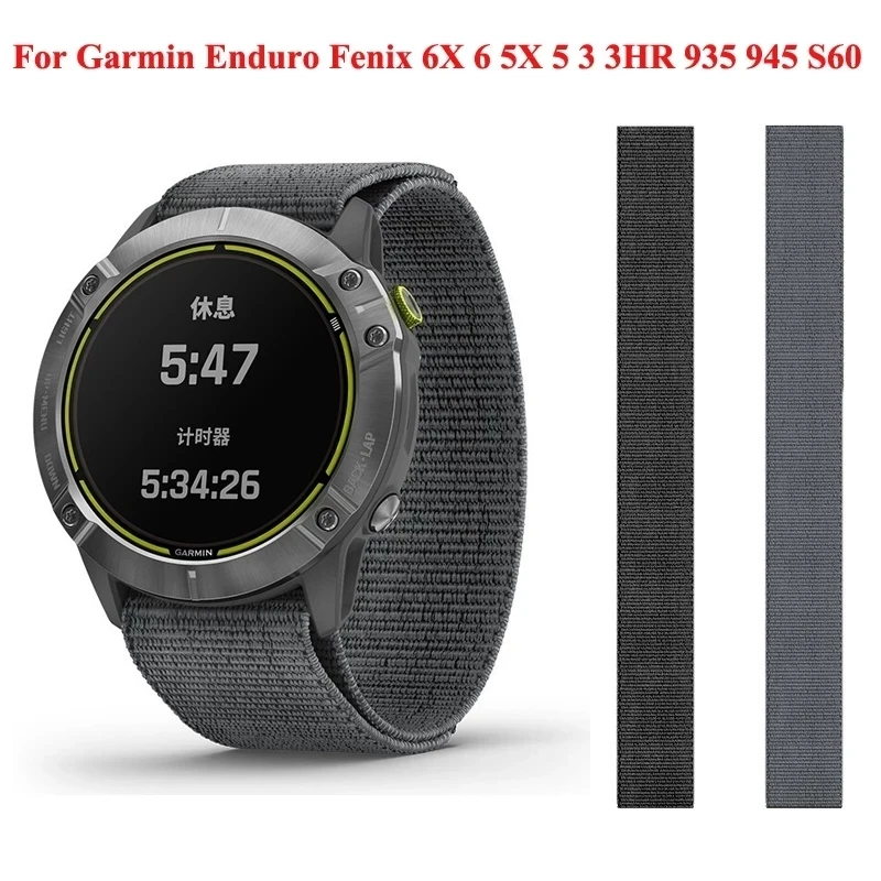 

20 22 26mm Quick Fit Watchband For Garmin Fenix 7 7X 7S 3 HR 6X 6 Pro 6S 5 5 Plus 5S EPIX Gen 2 Mk1 D2 Nylon Easyfit Wrist Band