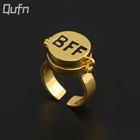 bff best friend forever cute cartoon ring trendy friendship open adjustable rings for friend gifts anime jewelry accessories