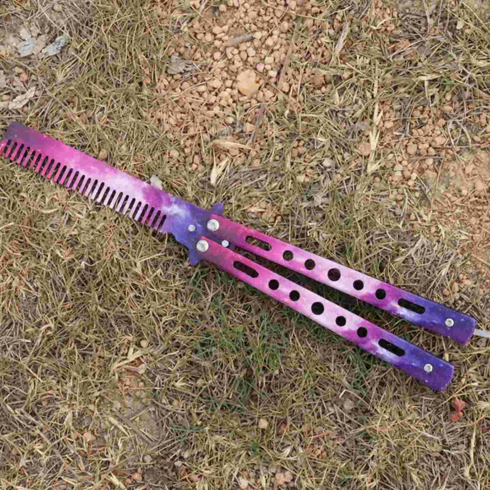 Неточенный тренировочный резак расческа складной инструмент для тусклой резки |