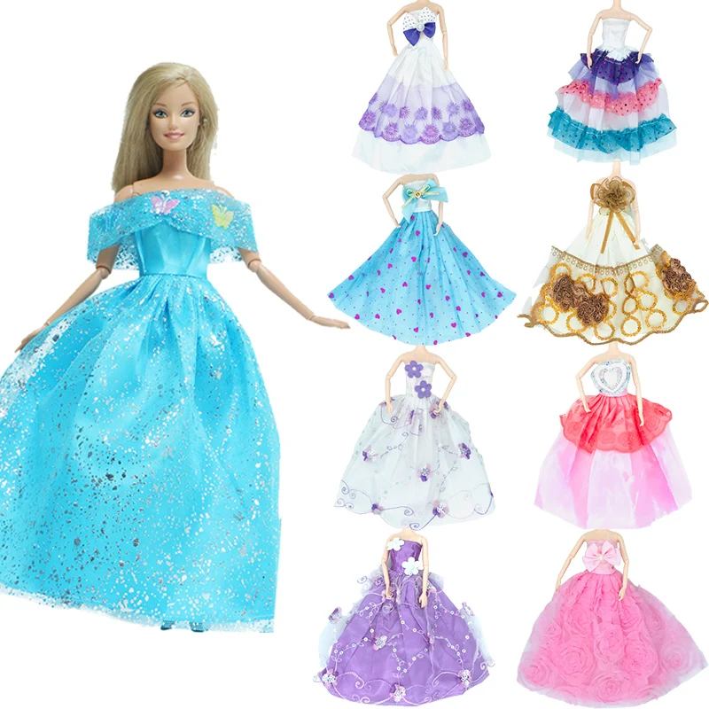 3 шт./комплект длинное платье свадебные платья для Барби игрушки девочек