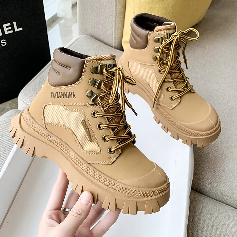 

2023 Autumn Women Ankle Boots Warm Snow Boots Shoes Woman New Thick Bottom Anti Slip High Top Shoes Boots Short Booties Winter