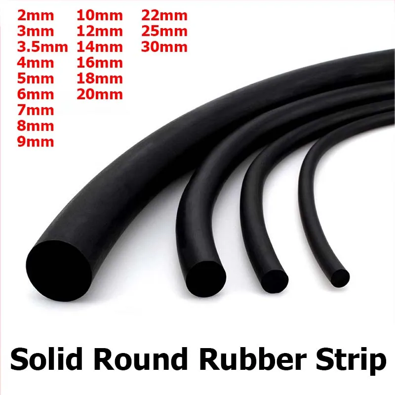 

Резиновая уплотнительная лента EPDM, черная, диаметр 2-30 мм