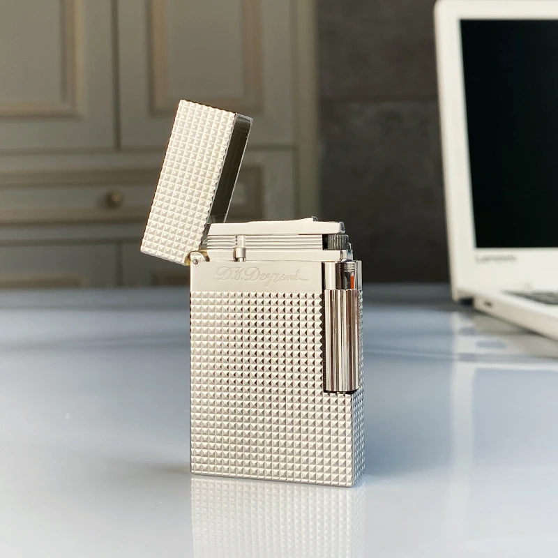 

New Commemorative Edition Metal Single Double Flame Luxury Lighter Ping Sound Natural Paint Cigarette Smoking Butane Lighter