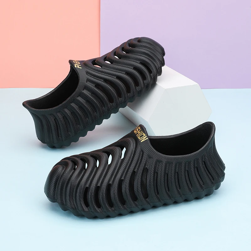 Summer Women Sandals Outdoor Beach Sandal Hollow Bird's Nest Shoes Unisex Sandals EVA Forwater Clogs Platform Slipper Size 36-45