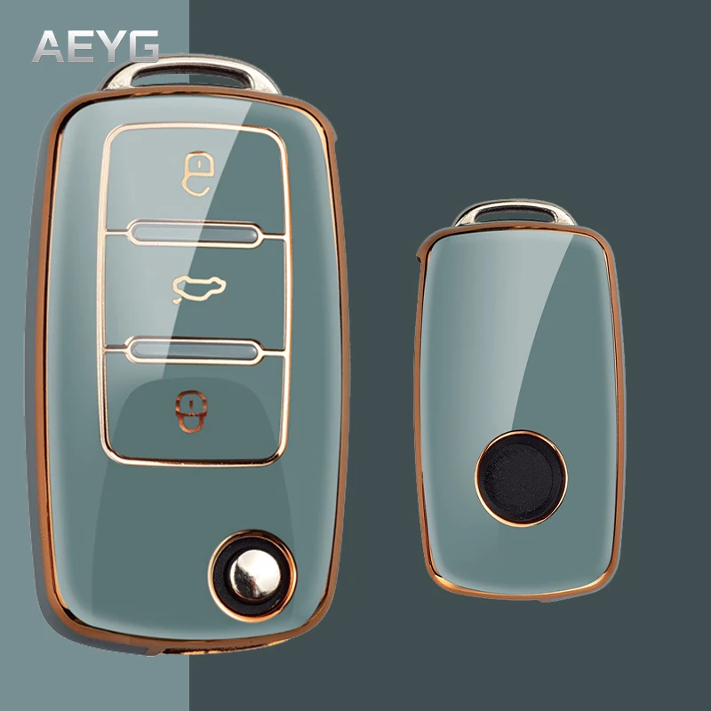 

Автомобильный чехол-книжка из ТПУ для Volkswagen VW Bora Polo Tiguan Jetta Passat B5 B6 B7 Golf Beetle For Skoda Octavia A5 Seat