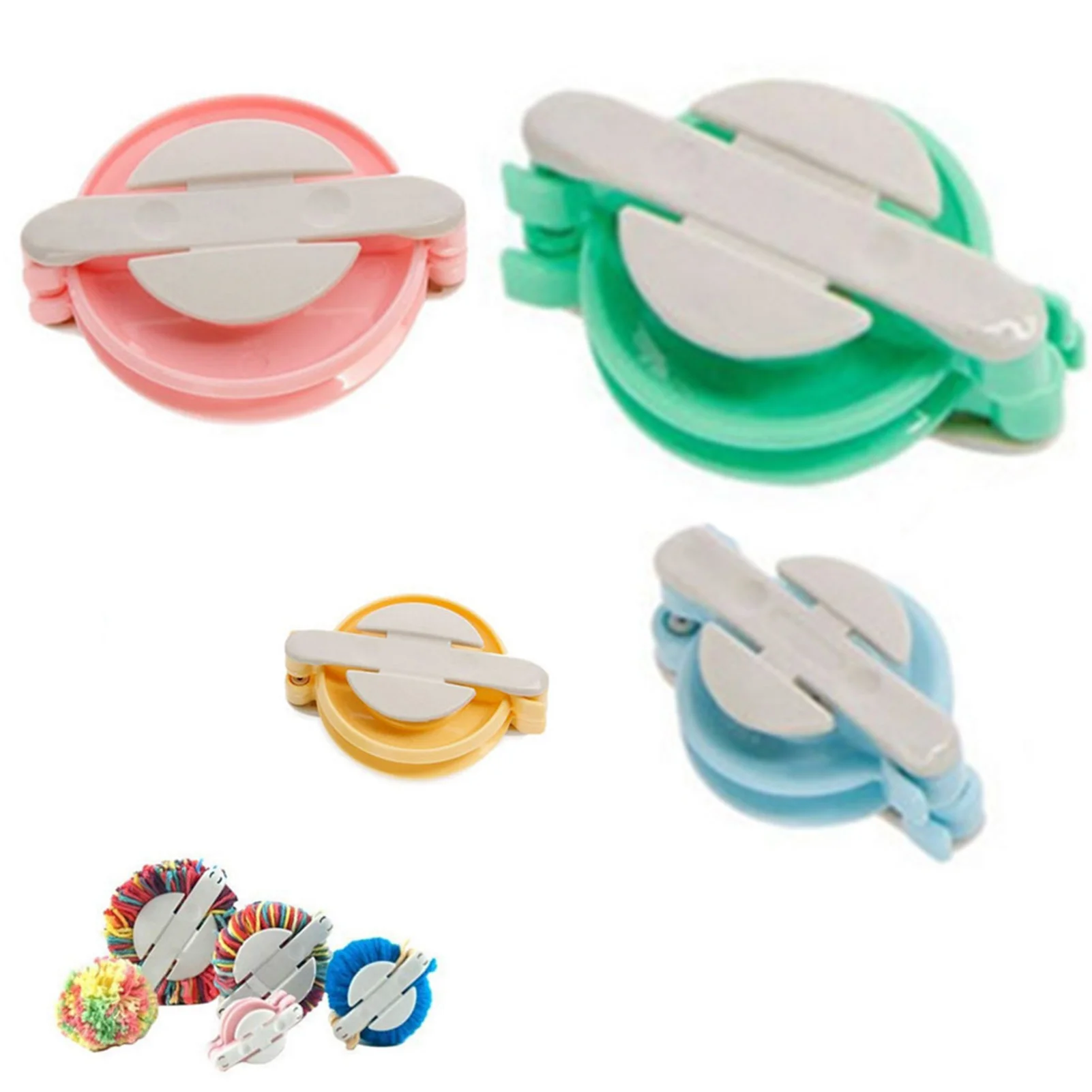 

Изготовитель помпонов, 4 шт., различные размеры, изготовитель помпонов, пушистые шарики, искусственное ремесло, сделай сам, набор для шерстян...