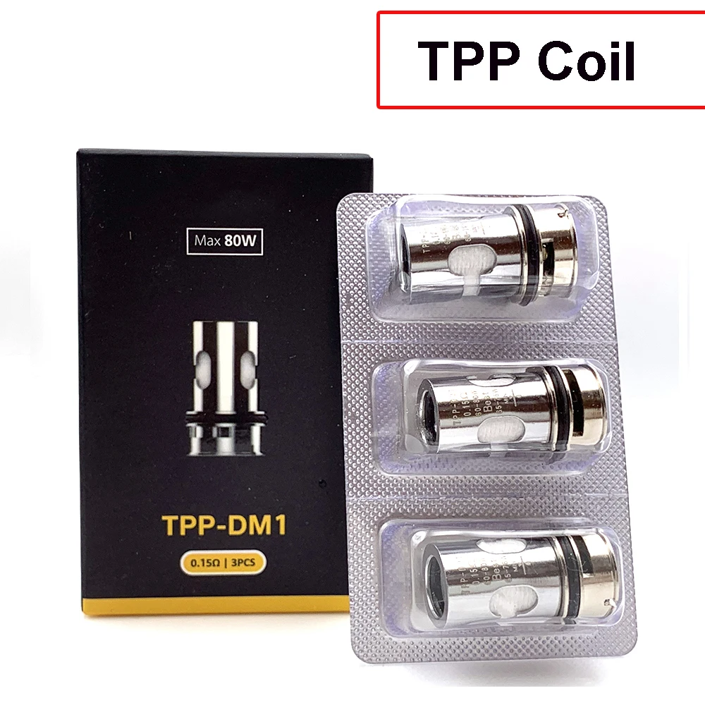 

Спираль RunVape TPP DM1 DM2 0.15ohm 0.2ohm PnP Vinci для электронной сигареты Drag 3 Drag X Plus Pod Kit