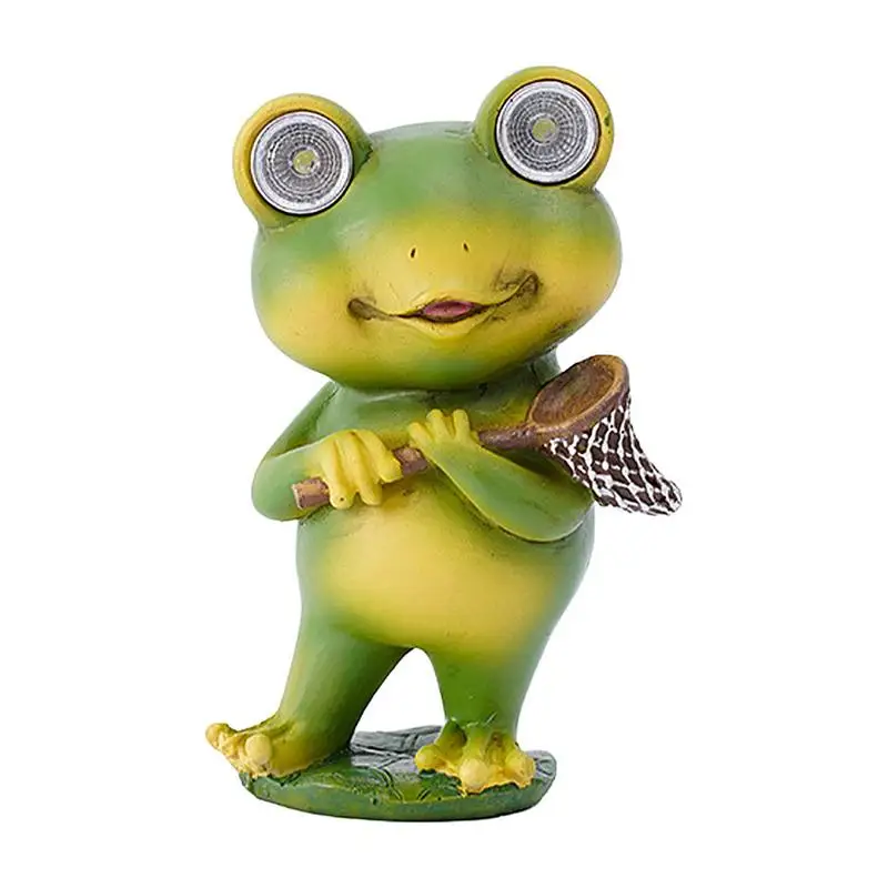 

Solar Frog Lamp Solar Garden Lamp Decorative Frog Figurine Outdoor Solar Figurine Ornament Table Decoration For Garden Patio