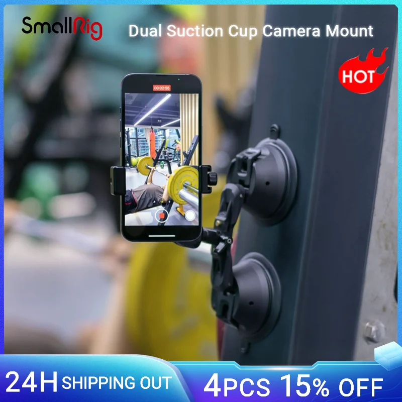 SmallRig Suction Cup Mount for GoPro Lightweight Mount for Vlogging Mobile Phone Multi-Angle for Sony DLSR Windshield Shooting