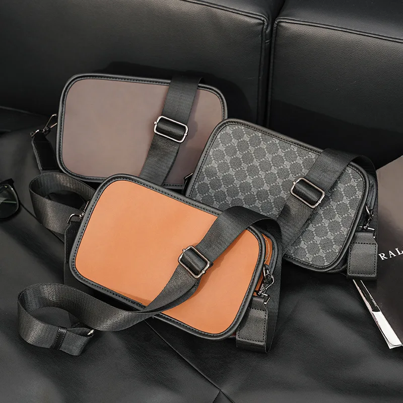 

Брендовая мужская сумка через плечо, мессенджер, Повседневная маленькая квадратная сумочка на ремне, модный винтажный дизайн для мужчин