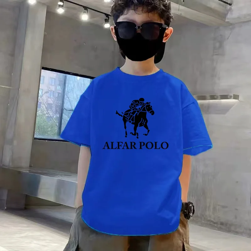 Летняя Детская Футболка С Принтом Warhorse Хлопковый Повседневный Топ Короткими