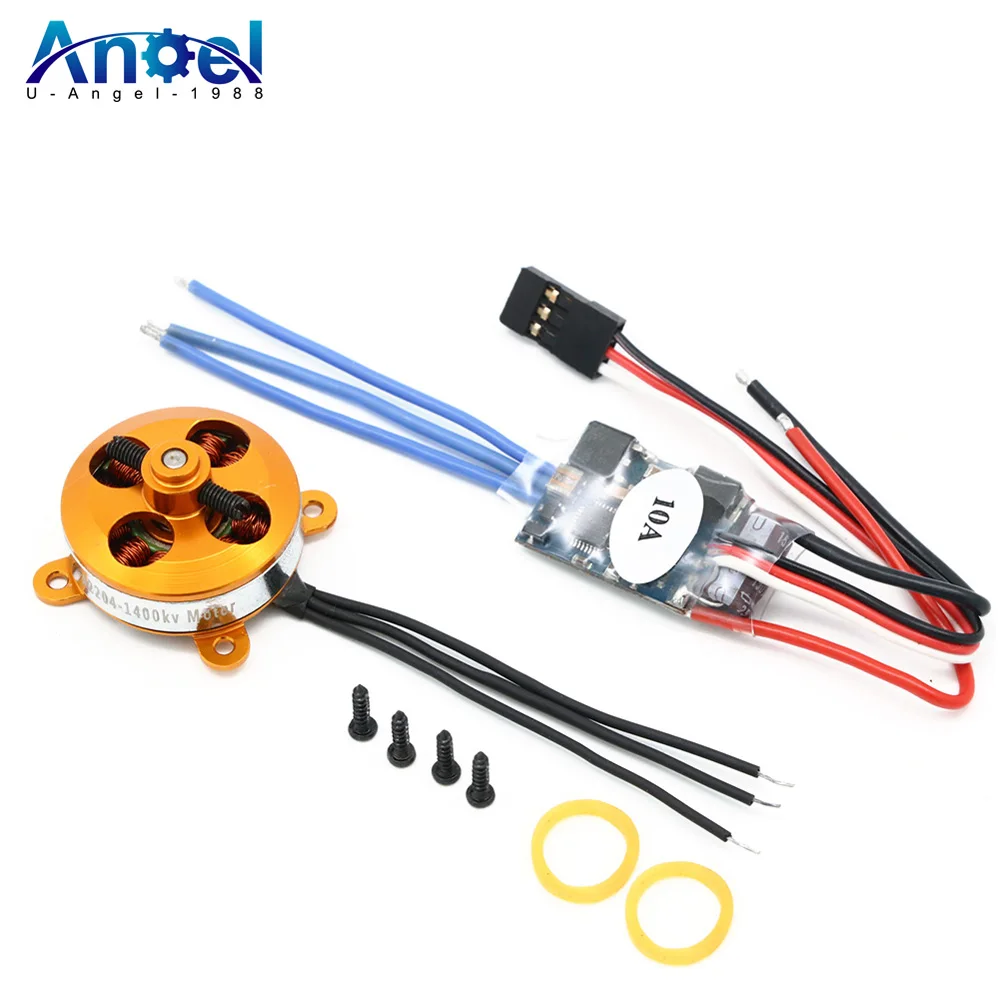 A 2204 A2204 7.5A 1400KV 50W SP Micro Brushless Motor W/ Mount with 10A ESC For RC Drone Aircraft copter Quadcopter UFO