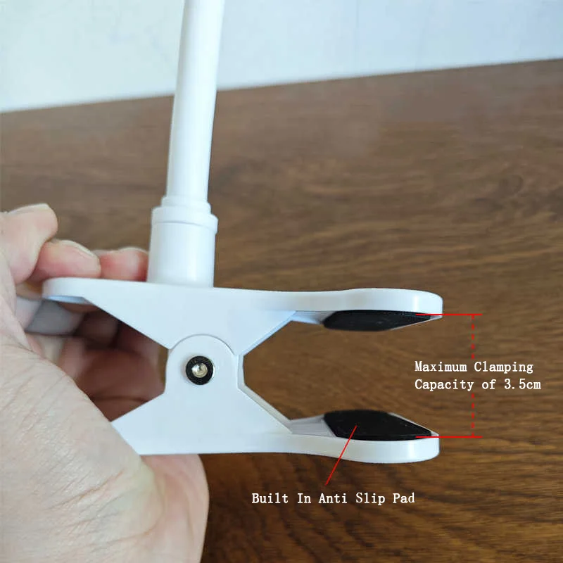 Монтажный кронштейн для камеры наблюдения со шлангом установки в кроватку зажим