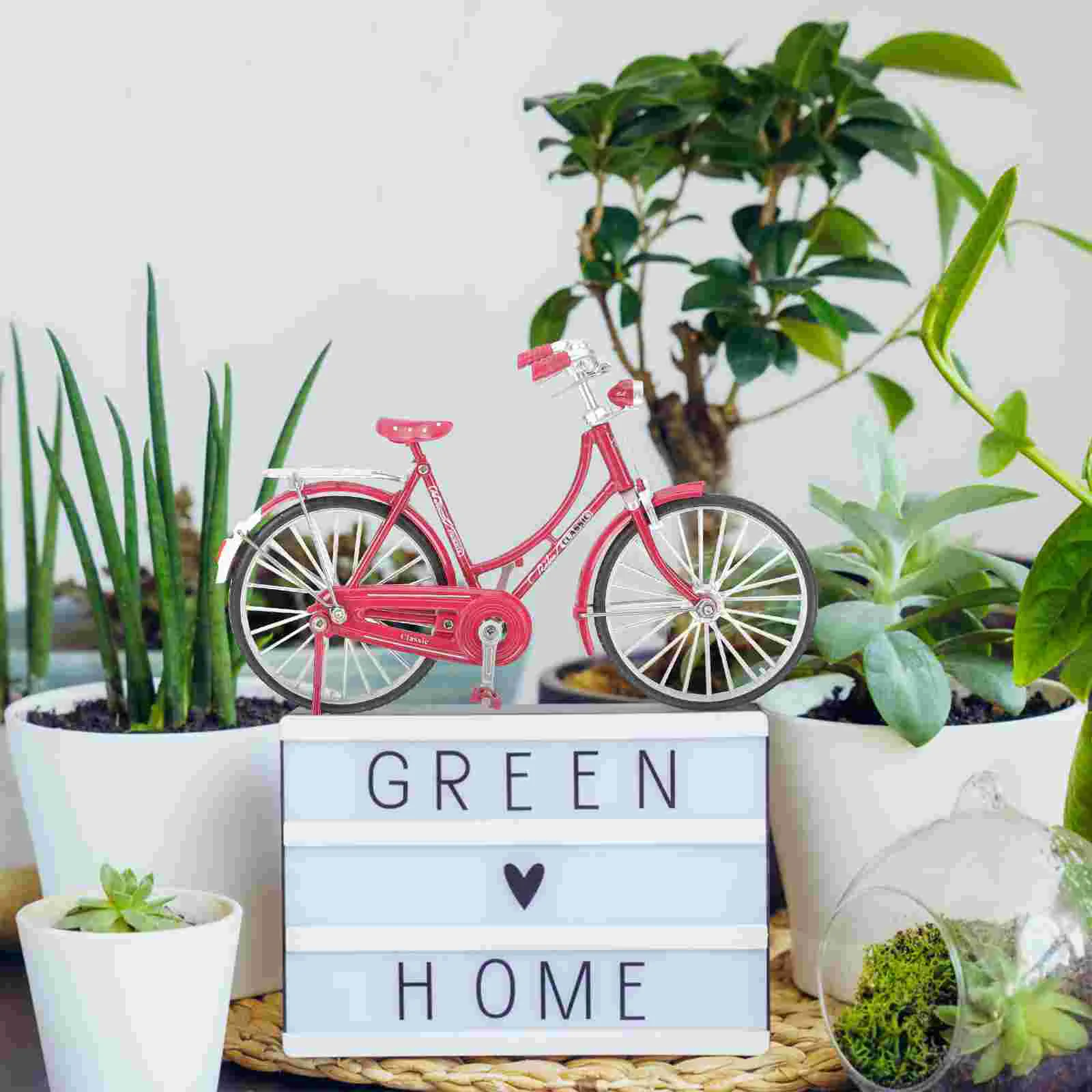 

1 Set Bike Model Craft Miniature Simulated Bike Model Ornament Photo Prop Home Decor