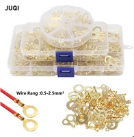 100150300 pcs box dj431 o type crimp copper terminal connerctor non insulated ring lugs crimp cable connector wiring nose