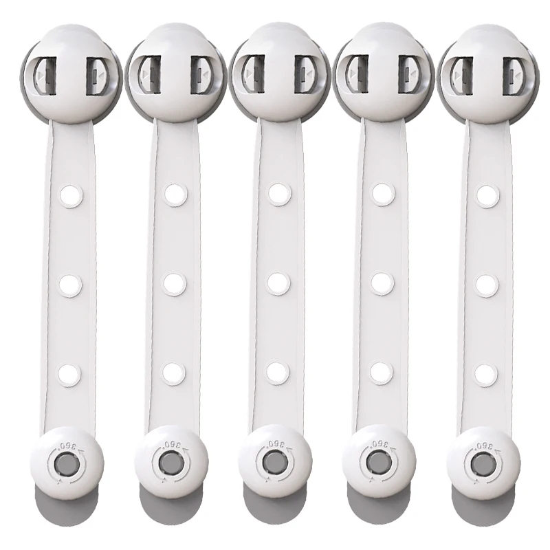 5pcs/lot Safety Anti-Open Drawer Cabinet Door Lock Home Refrigerator Lock for Baby  Security Protection Locker Toilet Buckle