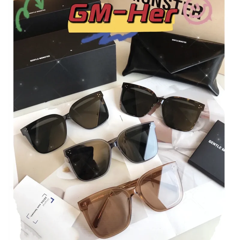

2022 Gentle HER Monster Sunglasses For Men Women UV400 Polarized Fashion 2021 Vintage Luxury Brand Designer Trending Products GM