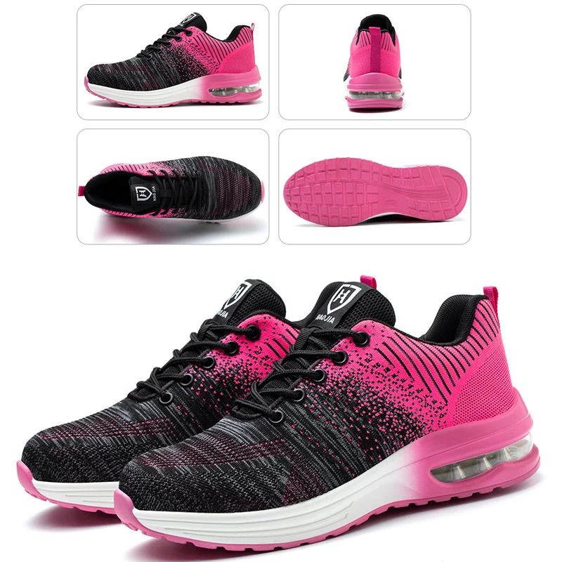 DianSen Summer Light Breathable Sneaker For Women Anti-Puncture & Anti Puncture Work Shoes Platform Boots Mesh Casual