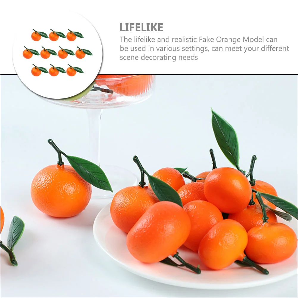 10 шт. модели искусственных апельсинов реалистичные декоративные аксессуары для