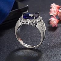 solid 925 silver sterling sapphire jewelry ring for men women anillos de wedding bands anel bizuteria silver 925 jewelry rings