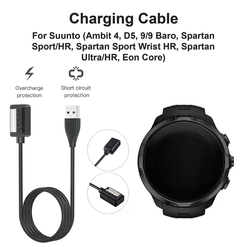 Фото Зарядное устройство для Suunto Spartan Sport Wrist HR Ultra, USB-кабель для зарядки, док-станция, зарядные устройства для умных часов, аксессуары №4