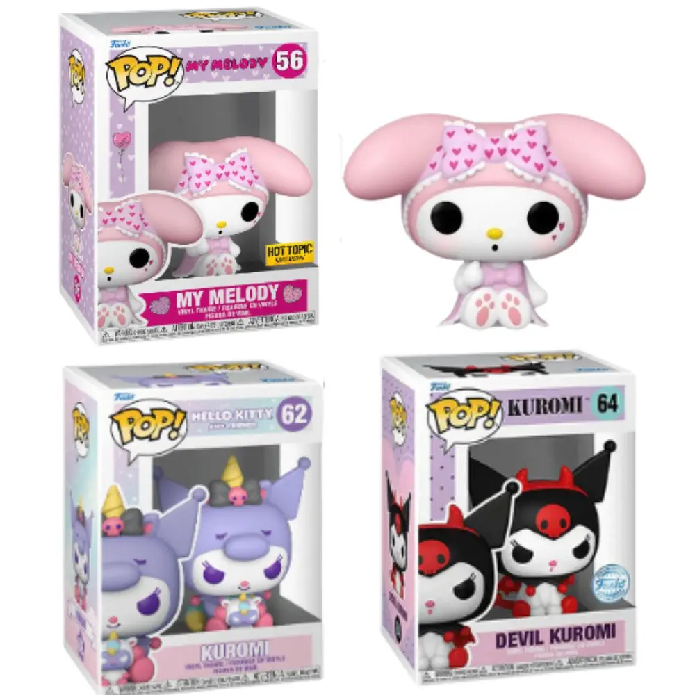 

Sanrio Funko pop Kuromi Pink Melody 56 # Kuromi 62 #63 #64 #55 #10 см Виниловая экшн-фигурка коллекционные модели игрушки девушки подарки Kitty