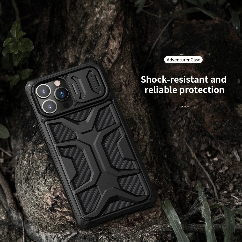 

Anti-fall Airbags Adventurer Case For iPhone 13 Pro Max TPU Soft Border Slide Camera Protects Back Cover For iPhone 13