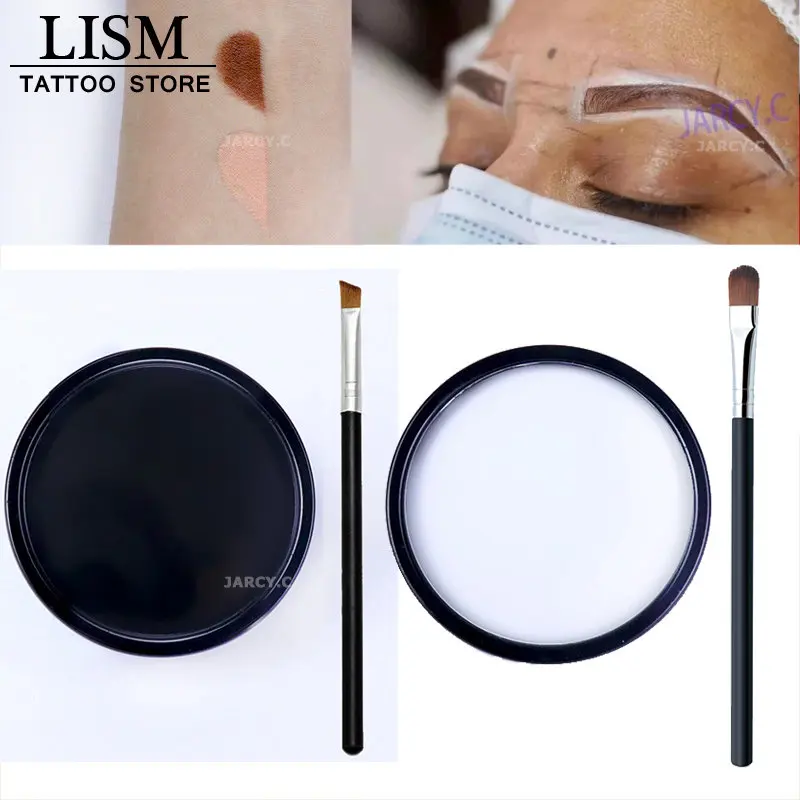 30g Microblading Eyebrow Marker Pen White Tattoo Brow Paste Eyebrow Permanent Makeup Mapping Paste Brow Lip Shape Position Tool