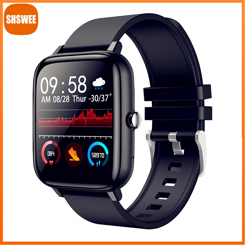 

For Xiaomi Huawei P6 Smartwatch Men Bluetooth Heart Rate Monitor Women Sports Fitness Tracker Full Touch Fashion Smart Watch