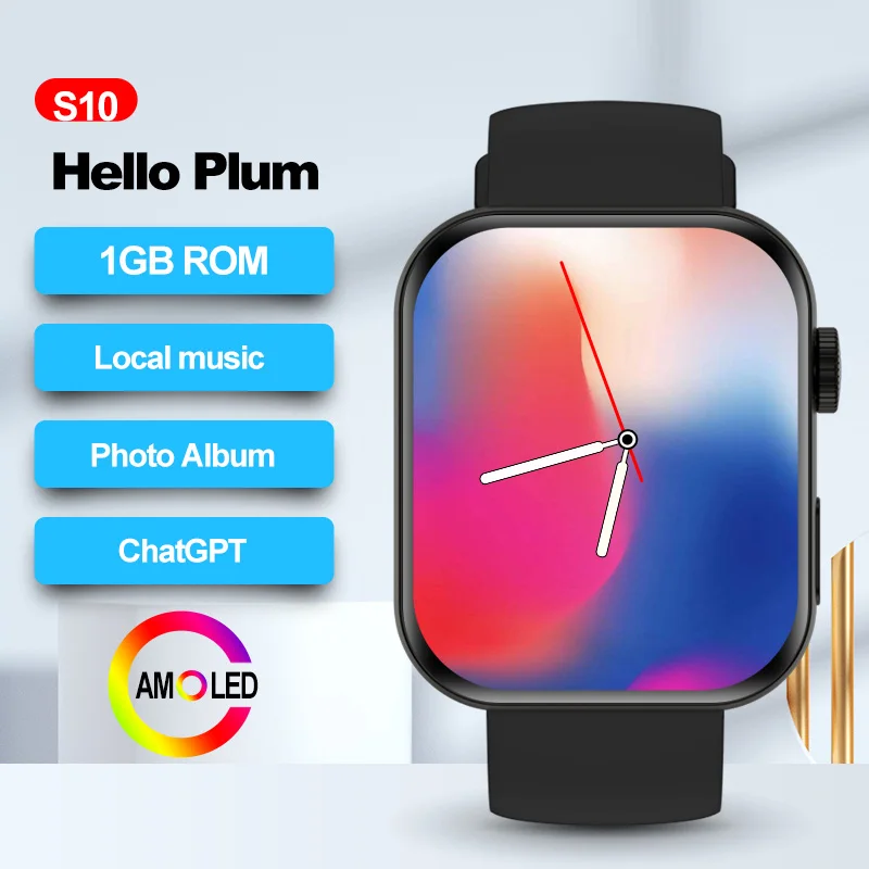 Смарт-часы Hello Plum H15 Pro AMOLED 1 Гб ПЗУ 10 дюймов 46 мм