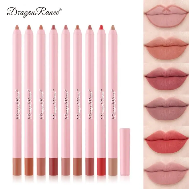 

12Colors Matte Lip Liner Lipstick Pen Long Lasting Non-stick Cup Waterproof Smooth Soft Velvet Lipliner Pencil Makeup Lip Liner