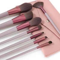 8pcs makeup brush set highlight powder lip bornzer sculpting foundation eye shadow brushes wood handle cosmetic beauty tools kit