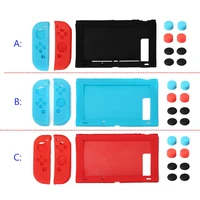 for nintendo switch console 11 in 1 handle silicone cover rocker cap host cover color set anti fall soft protective case