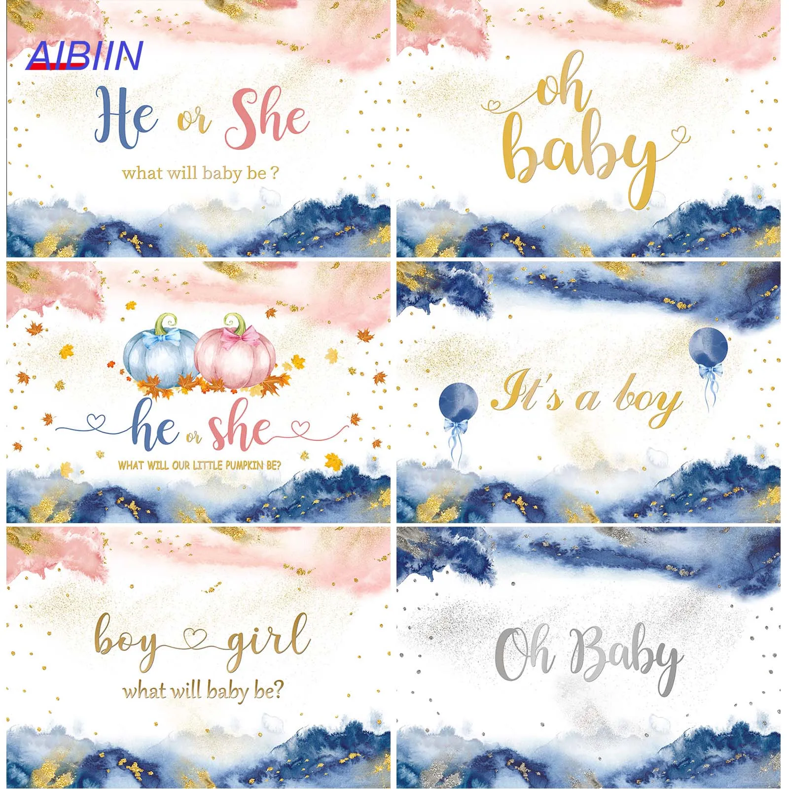 Пол Раскрыть Фоны Он или Она Мальчик Девочка Голубое Розовое Облако Золотая