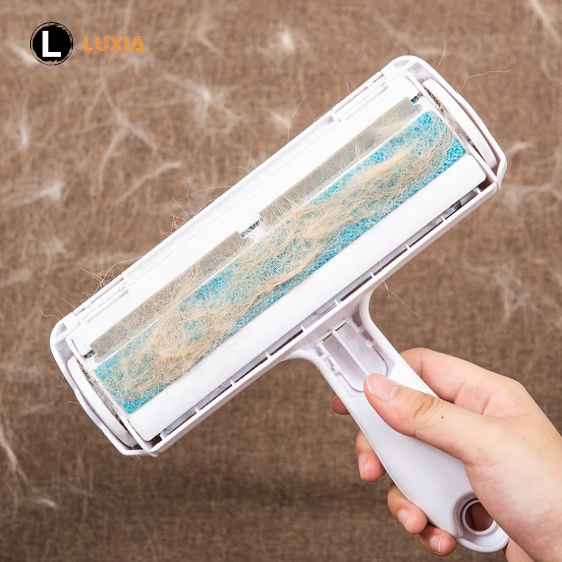 

Pet Hair Roller Remover Lint Brush 2-Way Dog Cat Comb Tool Convenient Cleaning Dog Cat Fur Brush Base Home Furniture Sofa Clothe